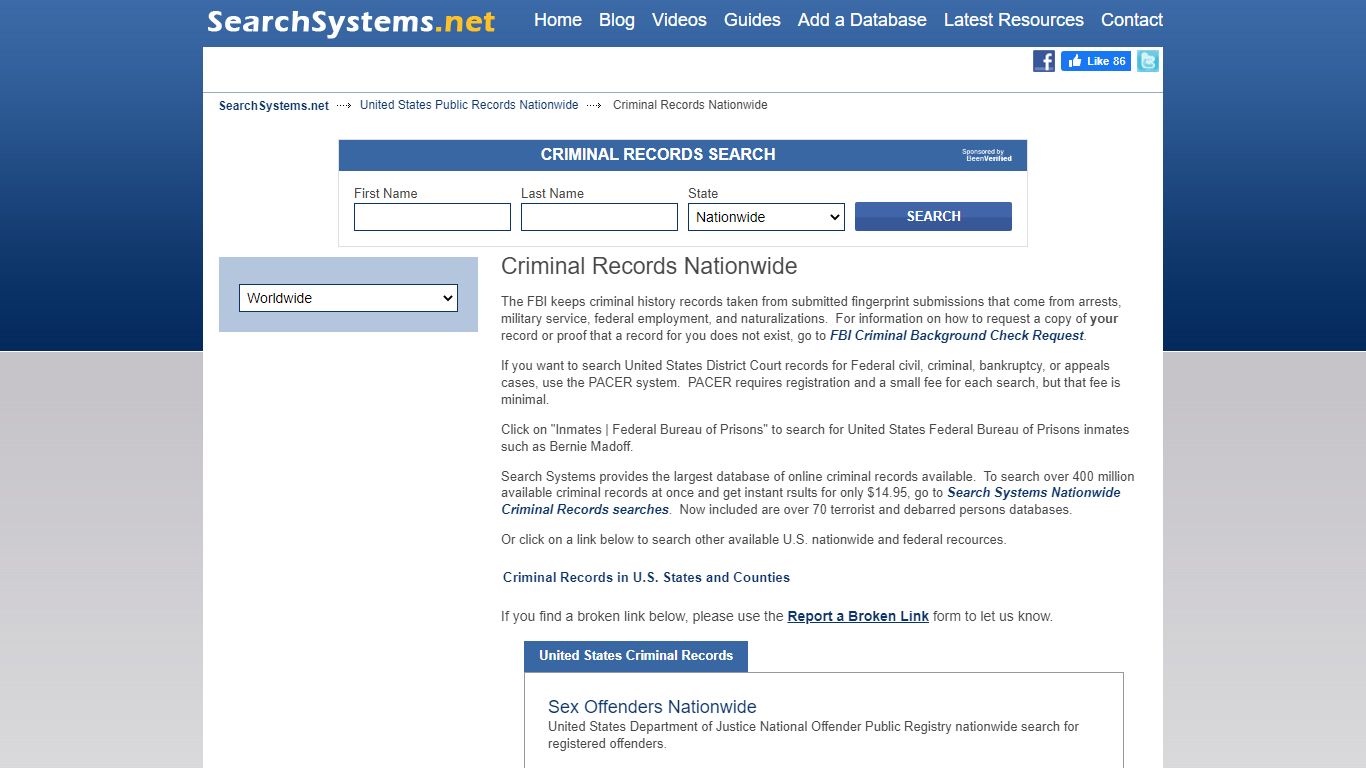 United States Criminal Records